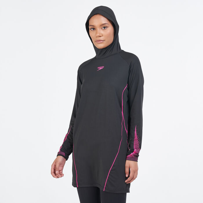 Speedo Women's Delight Modest Bodysuit Black Speedo Women's Delight Modest Bodysuit Black image number 0