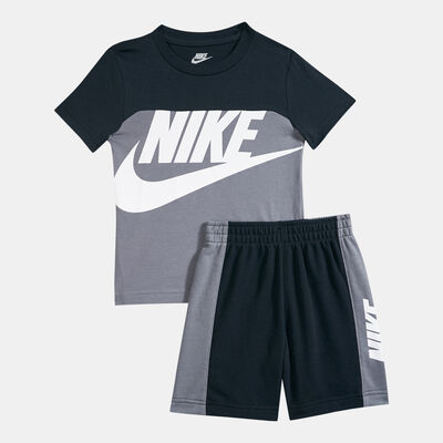 Nike Kids' Sportswear Amplify Shorts Set (Baby & Toddler) Grey