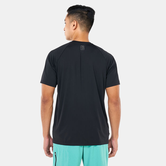 Nike Swim Men's Outline Logo Rashguard Black Nike Swim Men's Outline Logo Rashguard Black image number 1