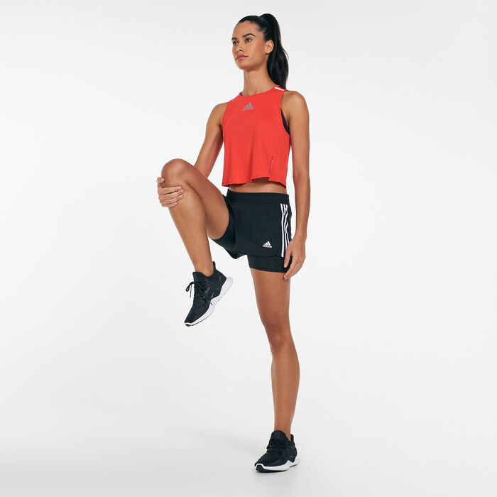 adidas Women's HEAT.RDY Running Tank Top Red image number 2