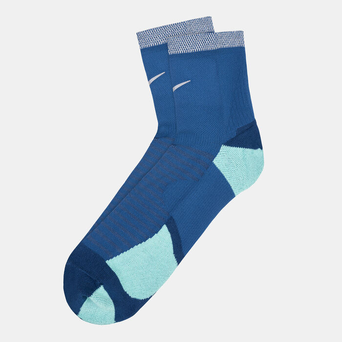 Nike Men's Spark Cushioned Ankle Running Socks Blue image number 0