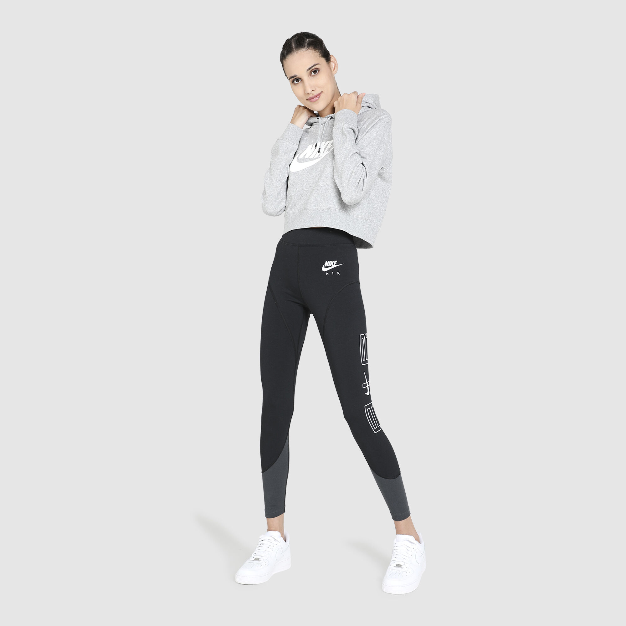 Nike women's sportswear essential cropped hoodie on sale