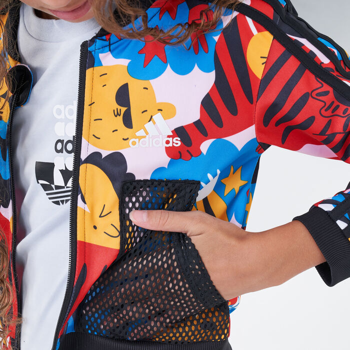 adidas Kids' Egle Cover Up Jacket Pink image number 3