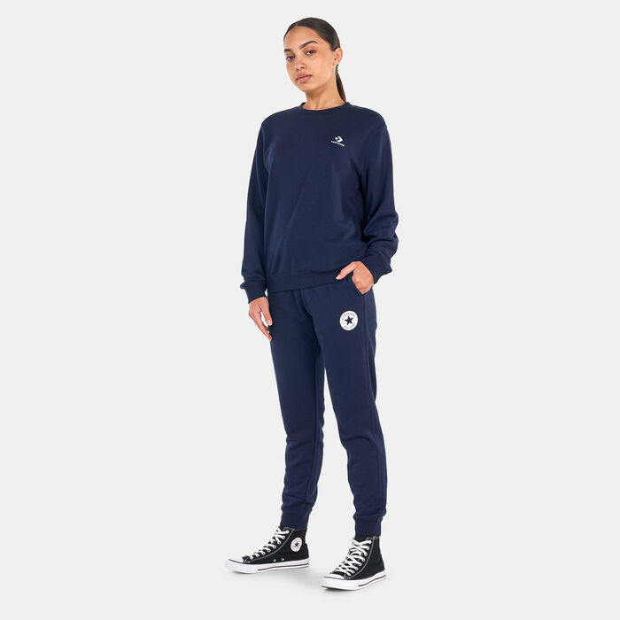 Converse Star Chevron Embroidered Sweatshirt Blue Converse Star Chevron Embroidered Sweatshirt Blue image number 3