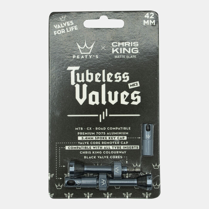 Peaty’s x Chris King (MK2) Tubeless Valves - 42mm Multi Peaty’s x Chris King (MK2) Tubeless Valves - 42mm Multi image number 1