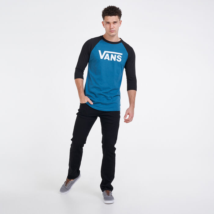 Vans Men's Classic Raglan T-Shirt Blue Vans Men's Classic Raglan T-Shirt Blue image number 2