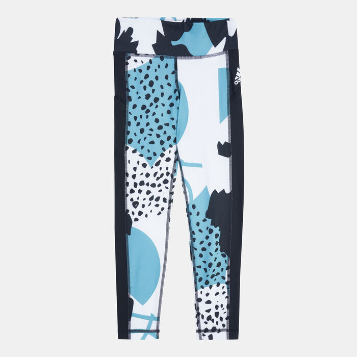 adidas Kids’ AEROREADY Animal Print Stretch Training Leggings White adidas Kids’ AEROREADY Animal Print Stretch Training Leggings White image number 0