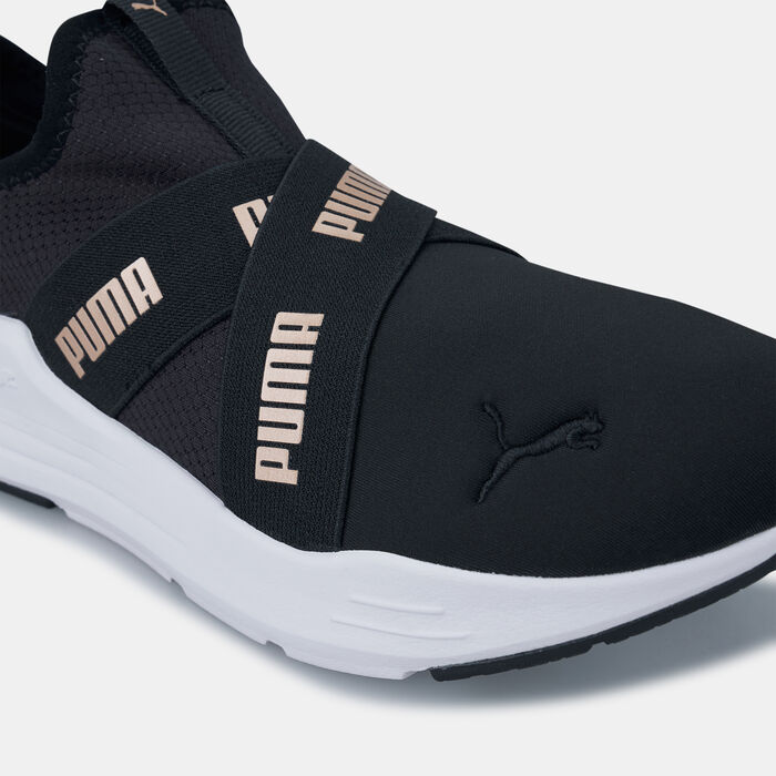 PUMA Women's Wired Run Metallics Slip-On Shoe Black image number 4