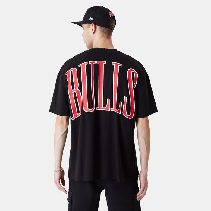 New Era Men's NBA Arch Chicago Bulls Woodmark T-Shirt Black image number 1