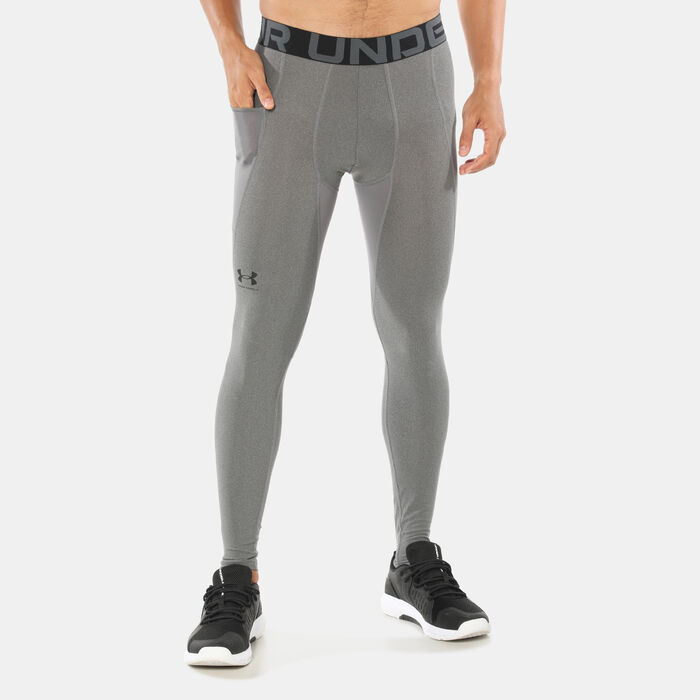 Under Armour Men's HeatGear® Armour Tights Grey Under Armour Men's HeatGear® Armour Tights Grey image number 0