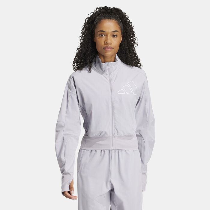 adidas Women's Full-Zip Training Jacket Grey image number 0