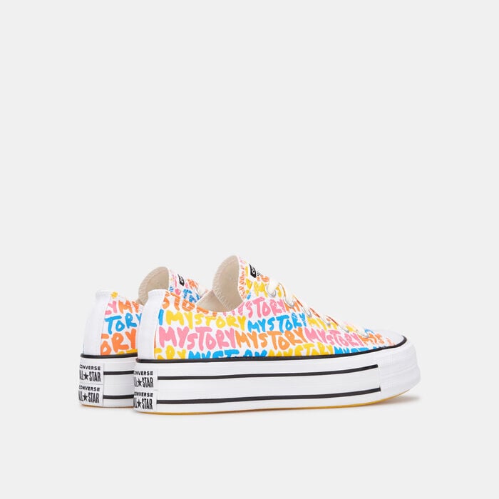 Converse Kids' My Story Platform Chuck Taylor All Star Shoe White Converse Kids' My Story Platform Chuck Taylor All Star Shoe White image number 2