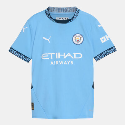 PUMA KIds' Manchester City 24/25 Home Replica Football Jersey Blue
