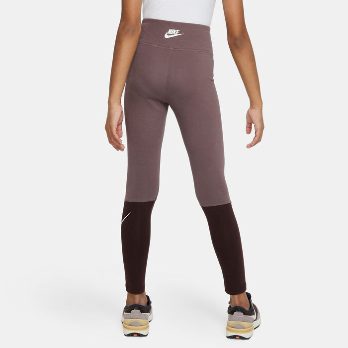 Nike Kids&rsquo; Sportswear Favourites Dance Leggings (Older Kids) Brown image number 2
