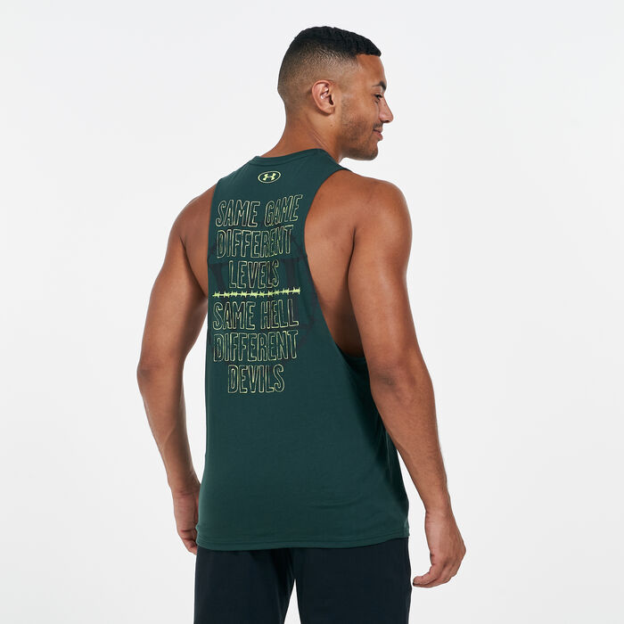 Under Armour Men's Project Rock Same Game Tank Top Green Under Armour Men's Project Rock Same Game Tank Top Green image number 1