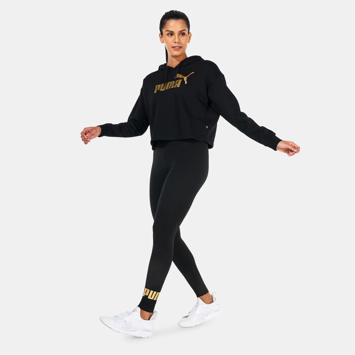 PUMA Women's Essentials+ Metallic Leggings Black PUMA Women's Essentials+ Metallic Leggings Black image number 2