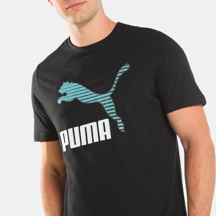 PUMA Men's Classics Classics Logo Interest T-Shirt Black PUMA Men's Classics Classics Logo Interest T-Shirt Black image number 3