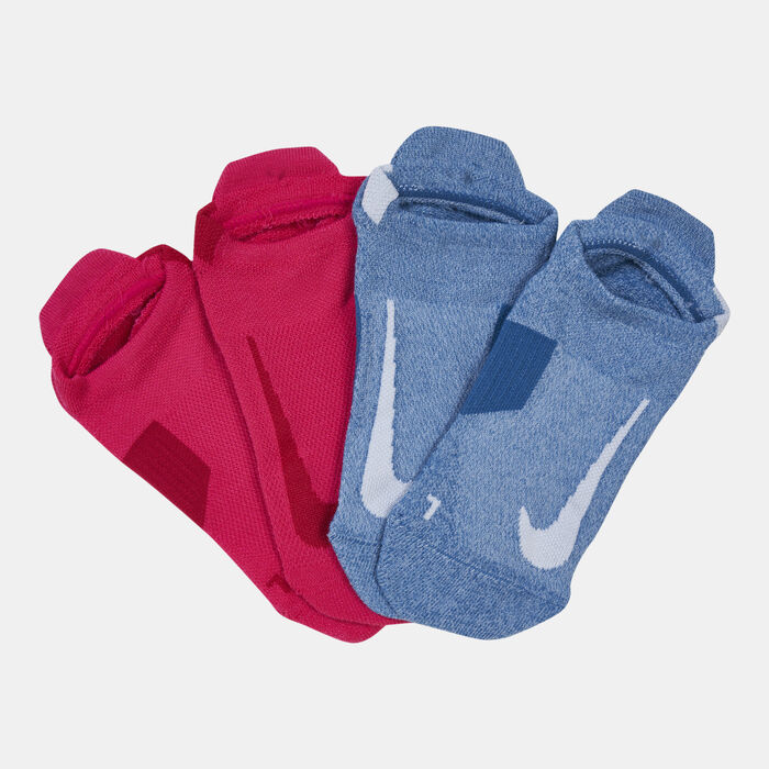Nike Multiplier Running No-Show Socks (2 Pack) White image number 0