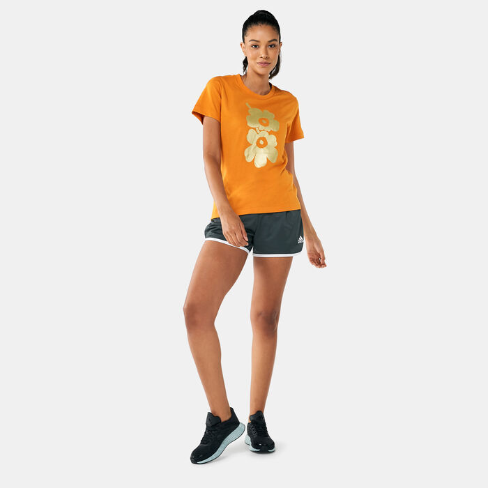adidas Women's Marimekko Graphic T-Shirt Orange image number 2
