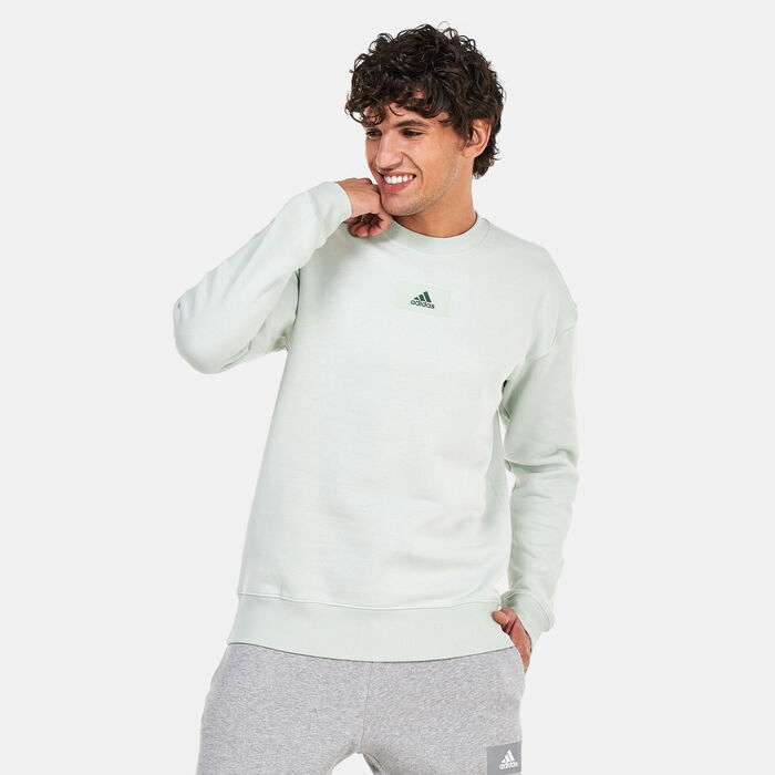 adidas Men’s Essentials Feelvivid Fleece Sweatshirts Green adidas Men’s Essentials Feelvivid Fleece Sweatshirts Green image number 0