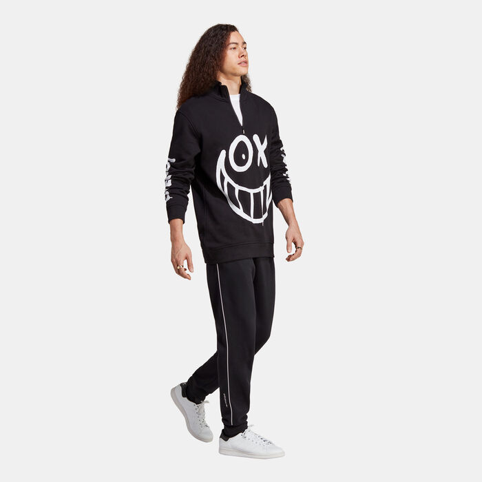 adidas Originals Men's X André Saraiva Half-Zip Pullover Black adidas Originals Men's X André Saraiva Half-Zip Pullover Black image number 2