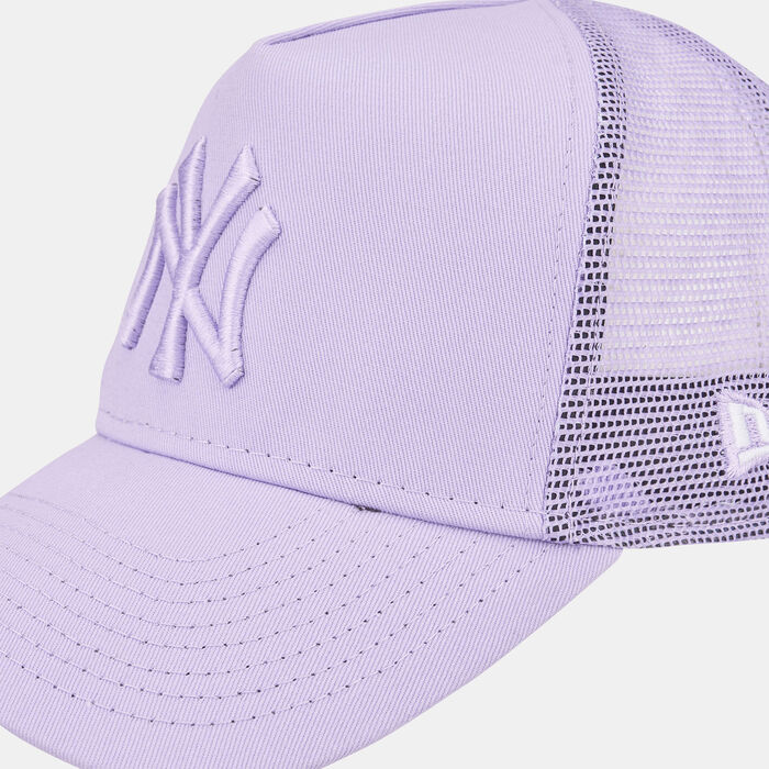 New Era Men's New York Yankees Tonal Mesh A-Frame Trucker Cap Purple image number 2