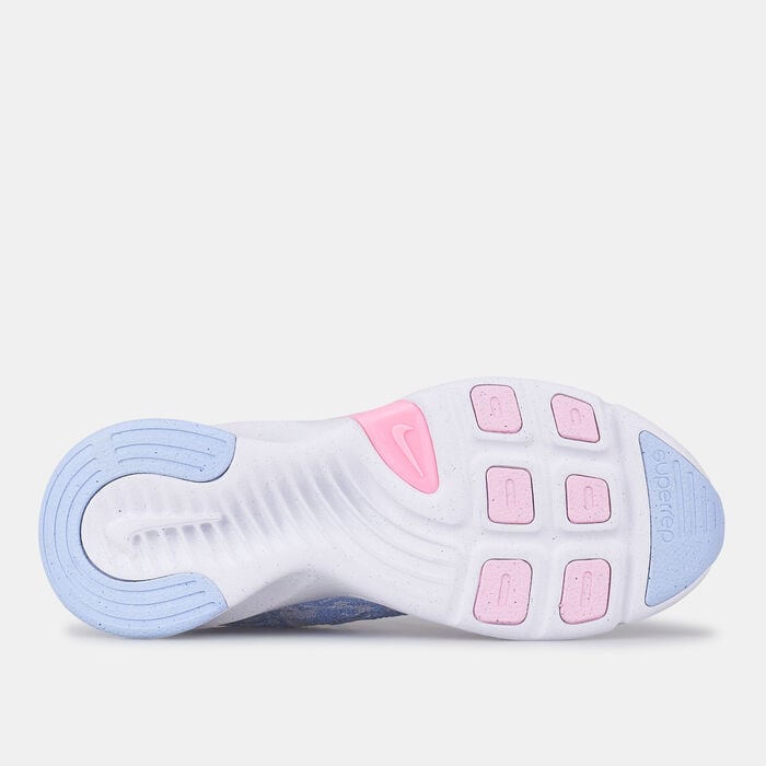Nike Women's SuperRep Go 3 Flyknit Next Nature Training Shoe Blue Nike Women's SuperRep Go 3 Flyknit Next Nature Training Shoe Blue image number 3