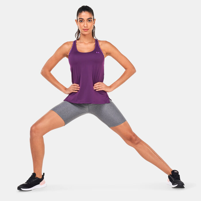 Under Armour Women's HeatGear Armour Bike Shorts Grey Under Armour Women's HeatGear Armour Bike Shorts Grey image number 2