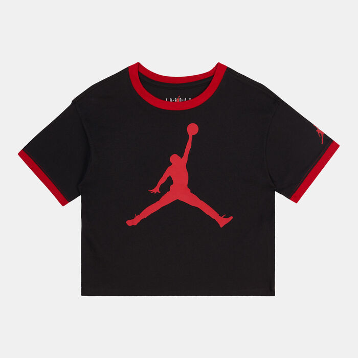 Jordan Kids; Essentials Ringer T-Shirt (Older Kids) Black Jordan Kids; Essentials Ringer T-Shirt (Older Kids) Black image number 0