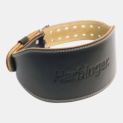 Harbinger 6 Inch Padded Leather Belt Black