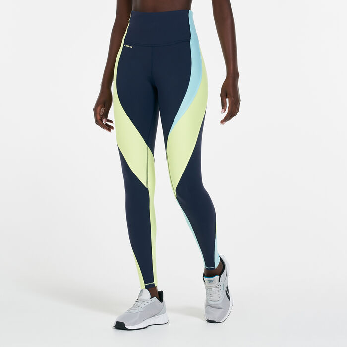 Reebok Women's Les Mills High-Rise Colorblock Lux Leggings Blue Reebok Women's Les Mills High-Rise Colorblock Lux Leggings Blue image number 0