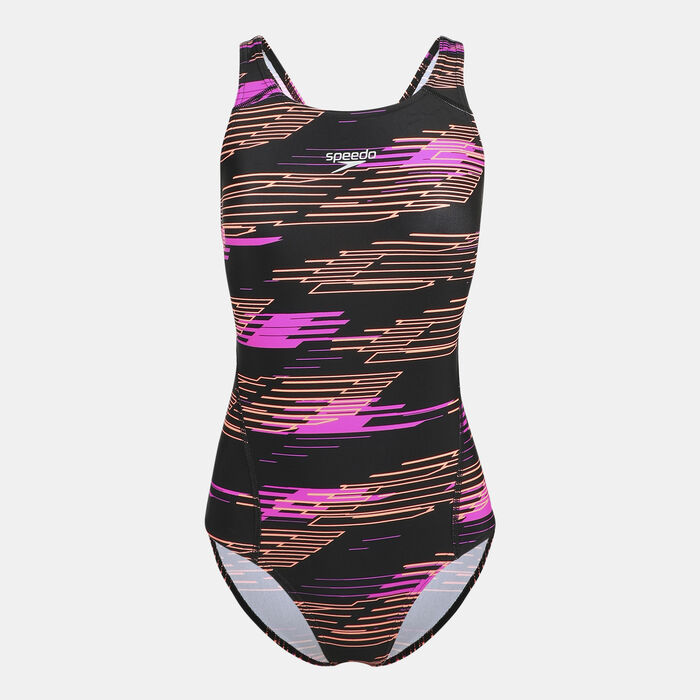 Speedo Women's Allover Recordbreaker Swimsuit Black image number 0