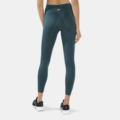 Reebok Women's Workout Ready Mesh Leggings Green