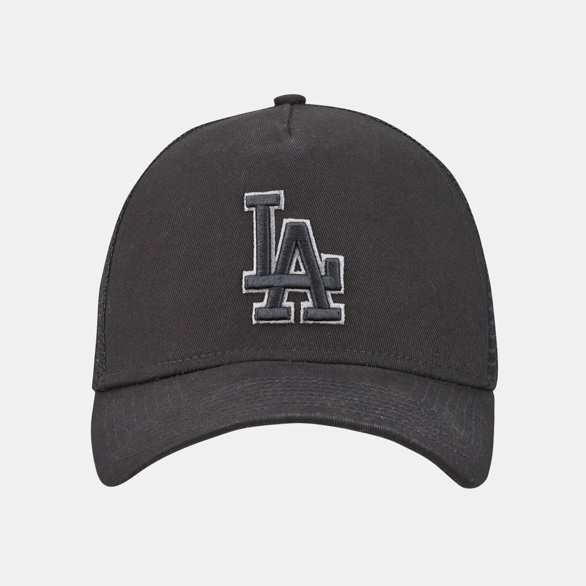Men's LA Dodgers A-Frame Trucker Cap Black New Era in Qatar -SSS