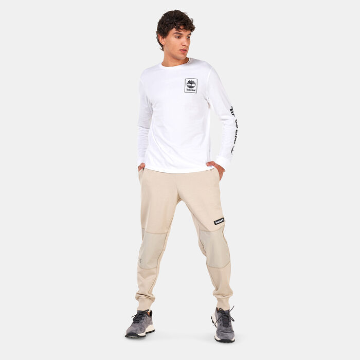 Timberland Men's Heavyweight Mixed Media Sweatpants Grey Timberland Men's Heavyweight Mixed Media Sweatpants Grey image number 2