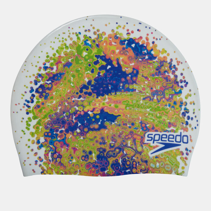Speedo Kids' Junior Digital Printed Swimming Cap White image number 0