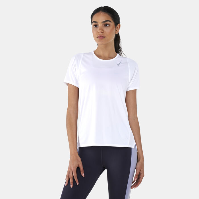 Nike Women's Dri-FIT Race T-Shirt White Nike Women's Dri-FIT Race T-Shirt White image number 0