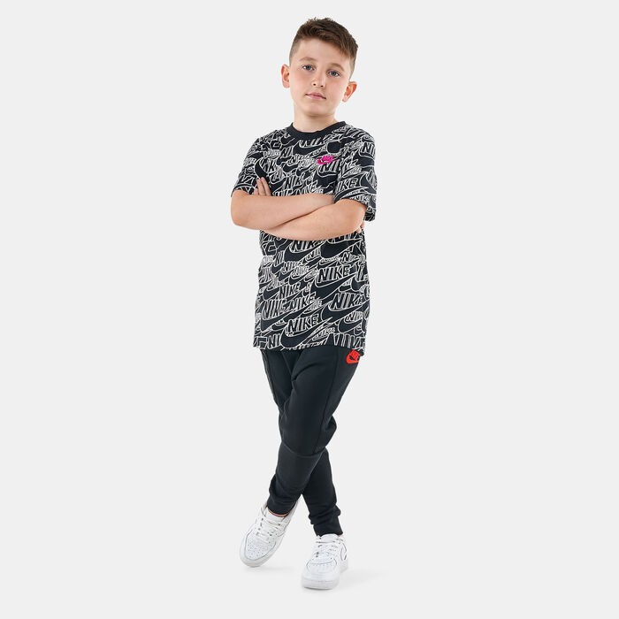 Nike Kids' Sportswear Allover Print T-Shirt White image number 2