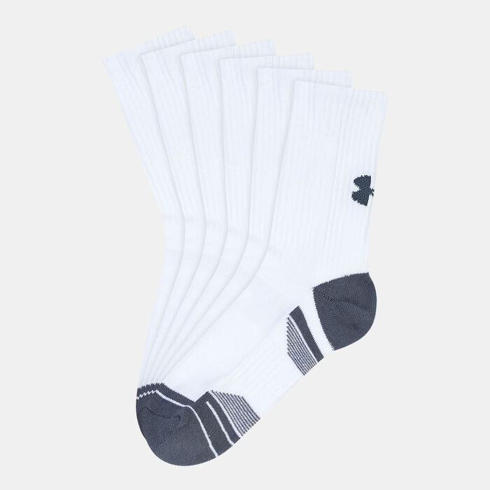 Under Armour Performance Crew Socks (3 Pairs) White Under Armour Performance Crew Socks (3 Pairs) White image number 0