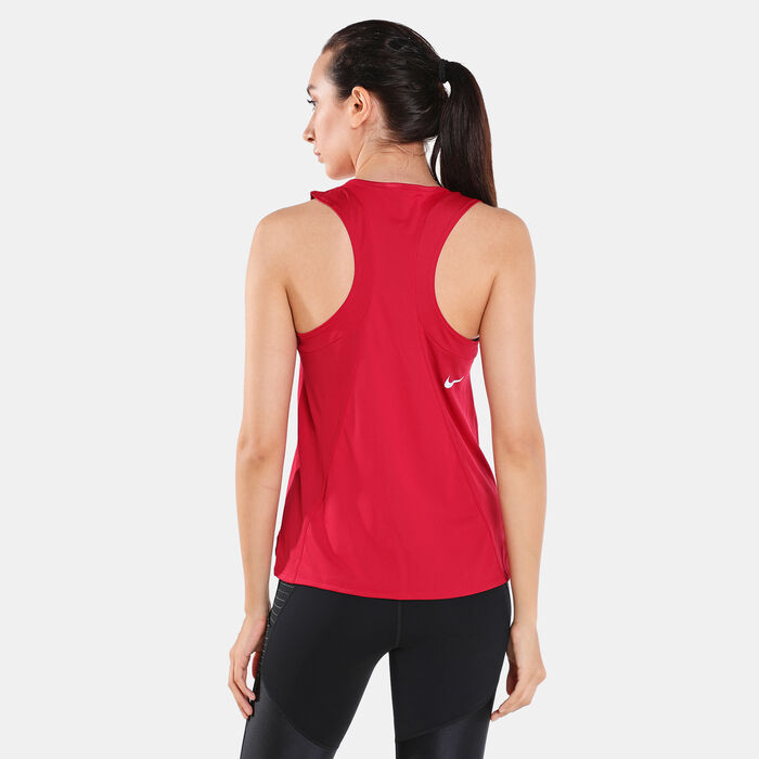 Nike Women's Dri-FIT Race Running Singlet Red Nike Women's Dri-FIT Race Running Singlet Red image number 1