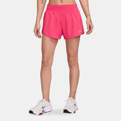 Nike Women's One Dri-FIT Mid-Rise 2-in-1 Shorts Pink