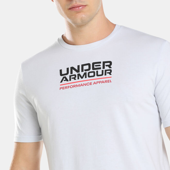 Under Armour Men's UA Multicolor Box Logo T-Shirt Grey image number 3