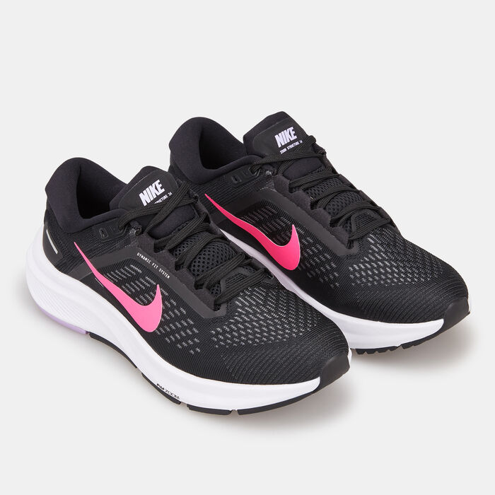 Nike Women's Air Zoom Structure 24 Shoe Black Nike Women's Air Zoom Structure 24 Shoe Black image number 2