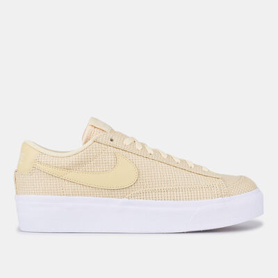 Nike Women's Blazer Low Platform Shoe Beige
