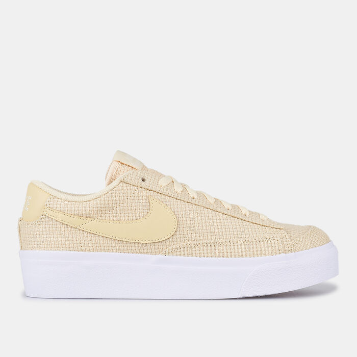 Nike Women's Blazer Low Platform Shoe Beige image number 0