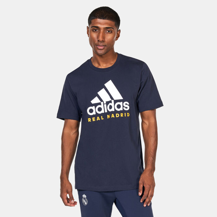 adidas Men's Real Madrid DNA Graphic T-Shirt Blue adidas Men's Real Madrid DNA Graphic T-Shirt Blue image number 0