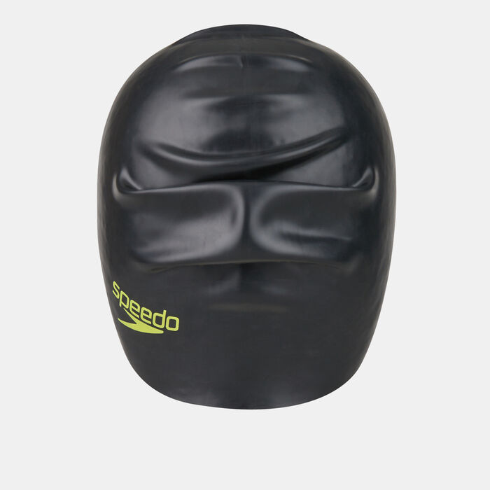 Speedo Kids' Long Hair Swim Cap Black image number 1