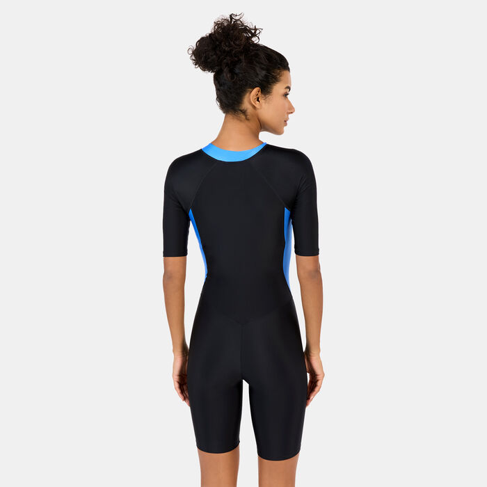 Speedo Women's Asia Fit Zipped Swimsuit Multi Speedo Women's Asia Fit Zipped Swimsuit Multi image number 1