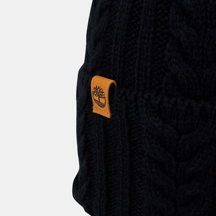 Timberland Women's Prescott Park Cabled Beanie Black Timberland Women's Prescott Park Cabled Beanie Black image number 2
