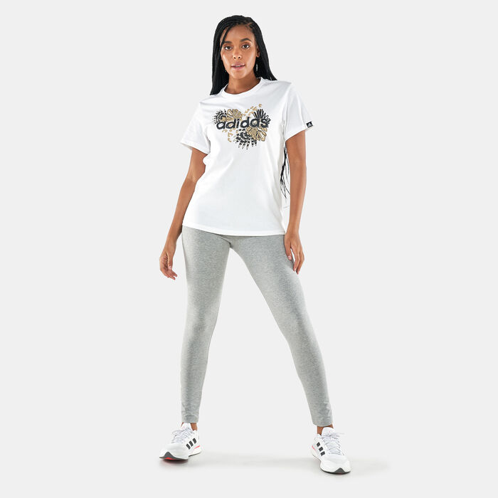 adidas Women's Farm Print Graphic T-Shirt White adidas Women's Farm Print Graphic T-Shirt White image number 2